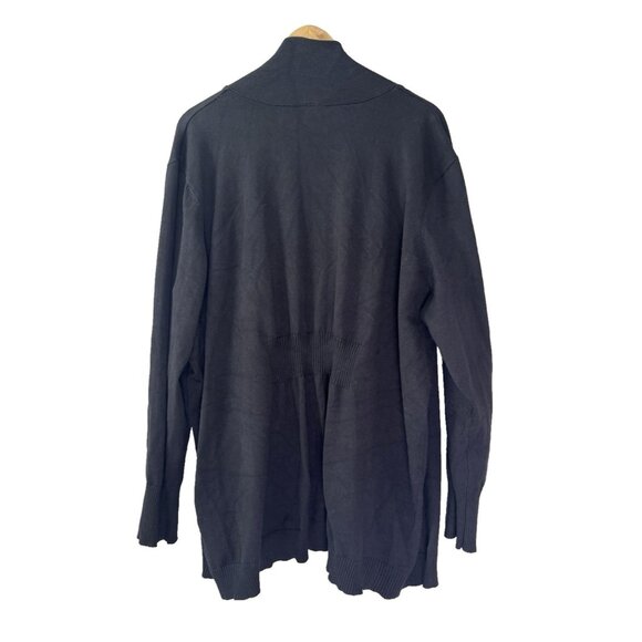 Womens 3x black Cardigan Open Front Business Office Cozy Layering Transition - Picture 2 of 9